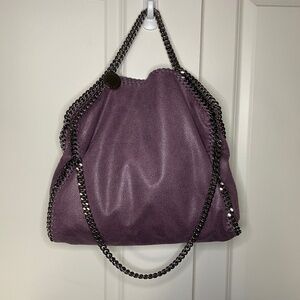 Stella McCartney Falabella Shaggy Deer Fold Over Tote in Amethyst EUC